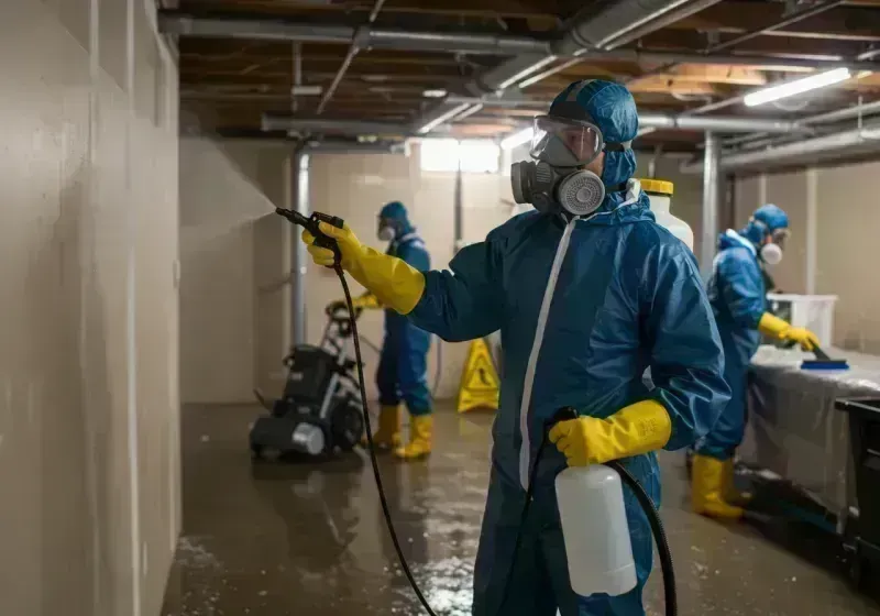 Basement Sanitization and Antimicrobial Treatment process in Florissant, MO