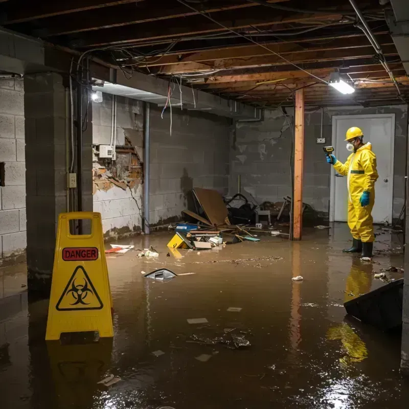 Flooded Basement Electrical Hazard in Florissant, MO Property