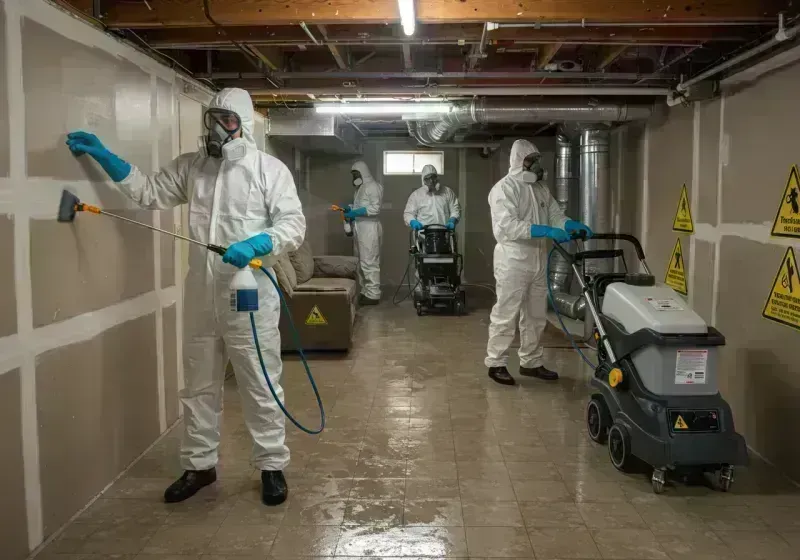 Basement Moisture Removal and Structural Drying process in Florissant, MO